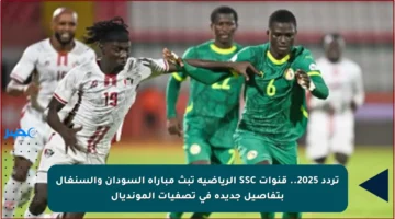 تردد 2025.. قنوات SSC الرياضية تبث مباراة السودان والسنغال بتفاصيل جديدة في تصفيات المونديال